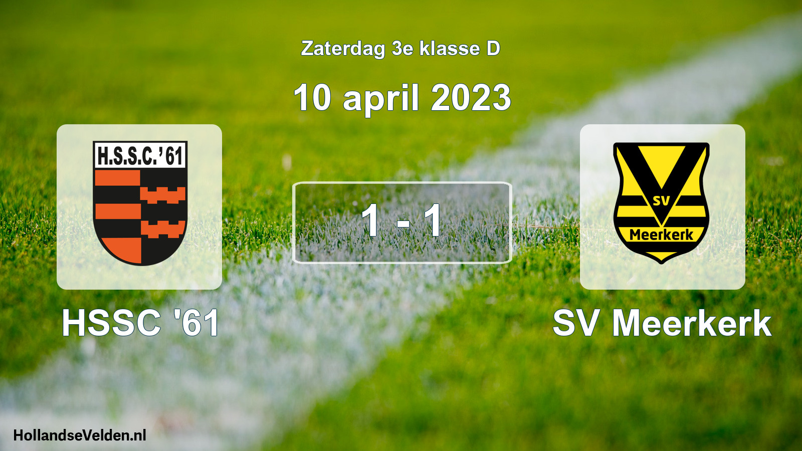 Total number of matches played: HSSC '61 - SV Meerkerk 1 - 1 (10 April 2023)