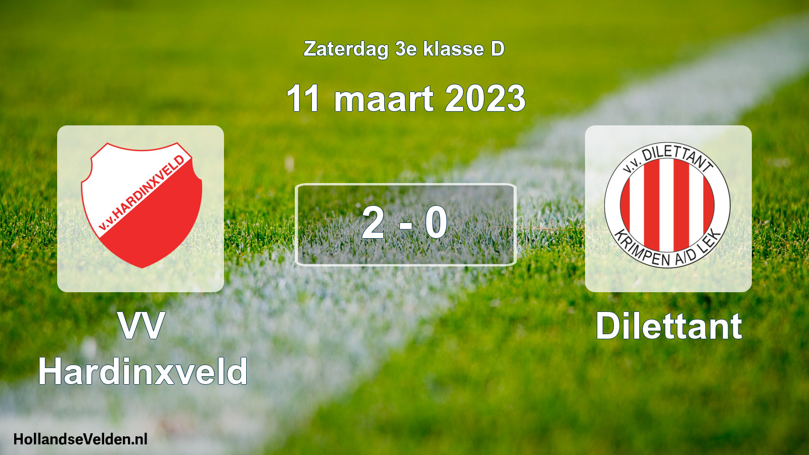 Total number of matches played: VV Hardinxveld - Dilettant 2 - 0 (11 March 2023)