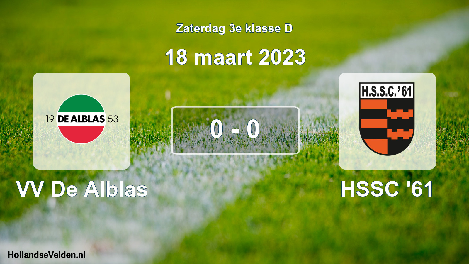 Total number of matches played: VV De Alblas - HSSC '61 0 - 0 (18 March 2023)