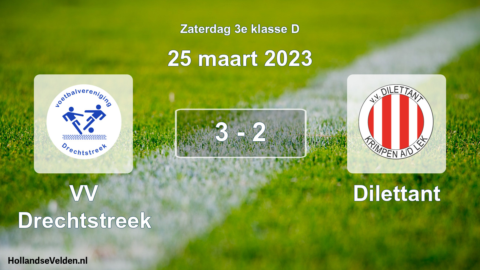 Total number of matches played: VV Drechtstreek - Dilettant 3 - 2 (25 March 2023)