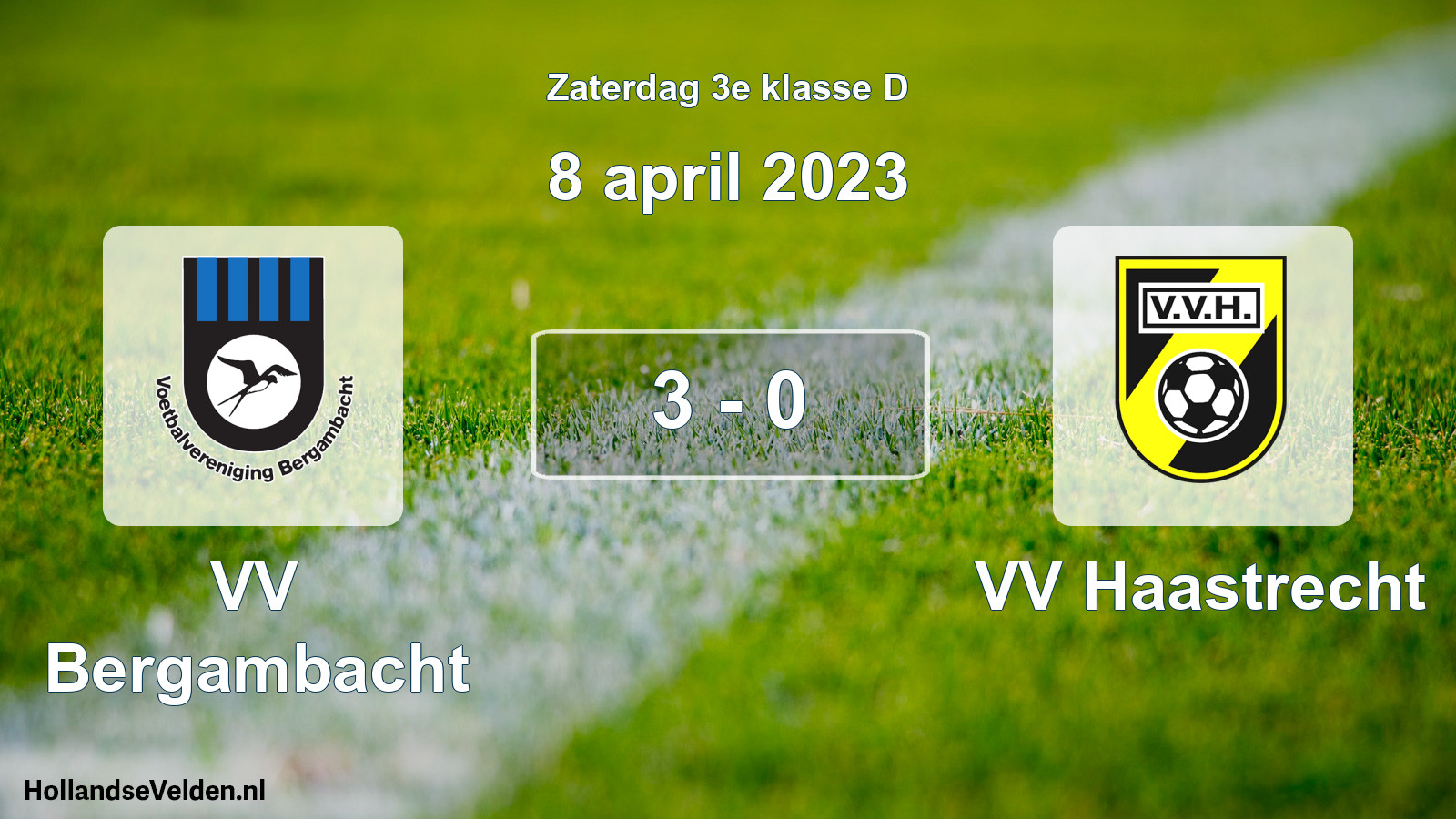 Total number of matches played: VV Bergambacht - VV Haastrecht 3 - 0 (8 April 2023)