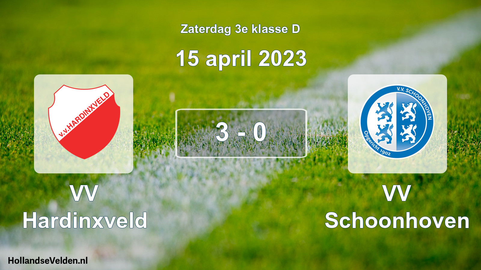 Total number of matches played: VV Hardinxveld - VV Schoonhoven 3 - 0 (15 April 2023)