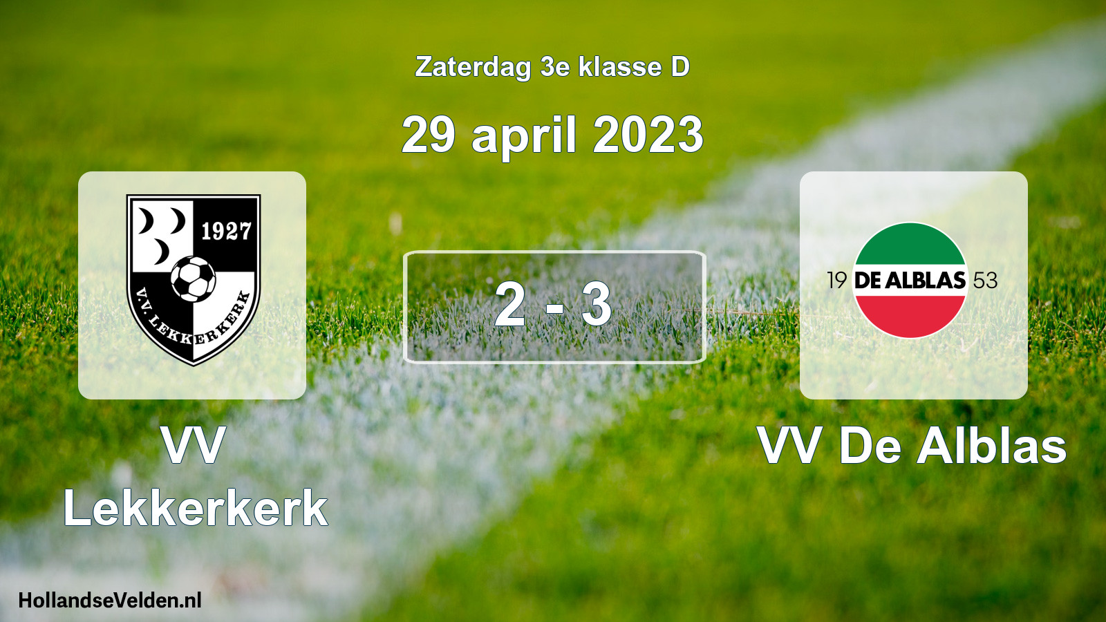 Total number of matches played: VV Lekkerkerk - VV De Alblas 2 - 3 (29 April 2023)