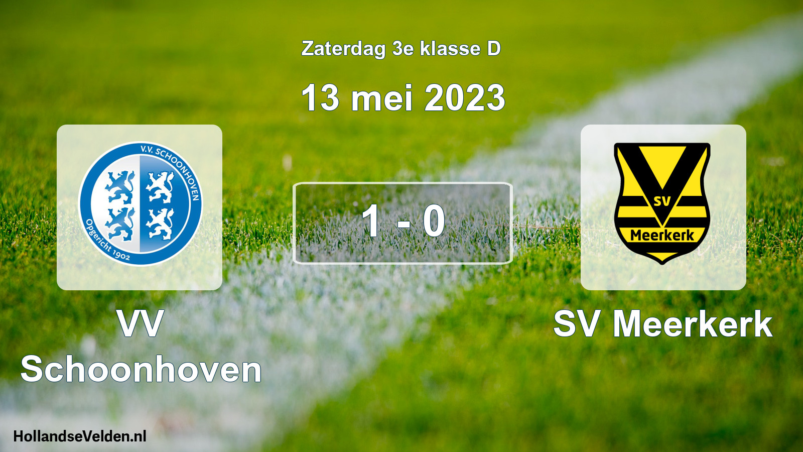 Total number of matches played: VV Schoonhoven - SV Meerkerk 1 - 0 (13 May 2023)