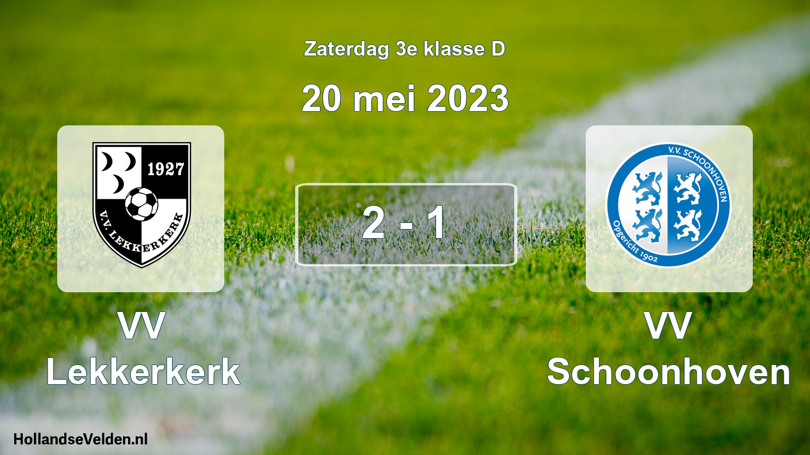Total number of matches played: VV Lekkerkerk - VV Schoonhoven 2 - 1 (20 May 2023)