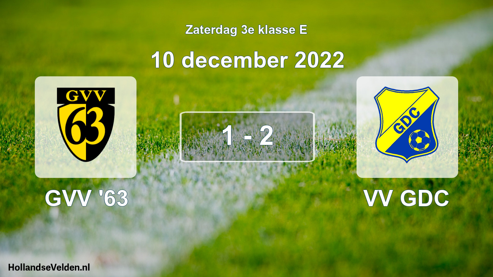Total number of matches played: GVV '63 - VV GDC 1 - 2 (10 December 2022)