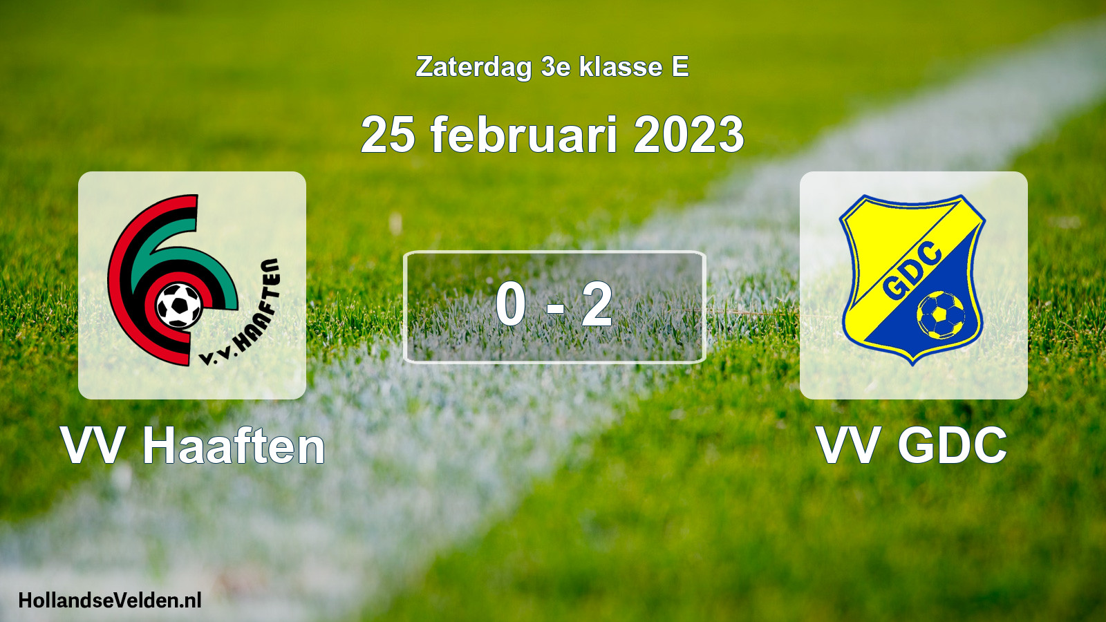 Total number of matches played: VV Haaften - VV GDC 0 - 2 (25 February 2023)
