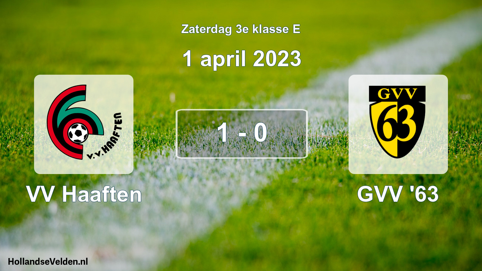 Total number of matches played: VV Haaften - GVV '63 1 - 0 (1 April 2023)
