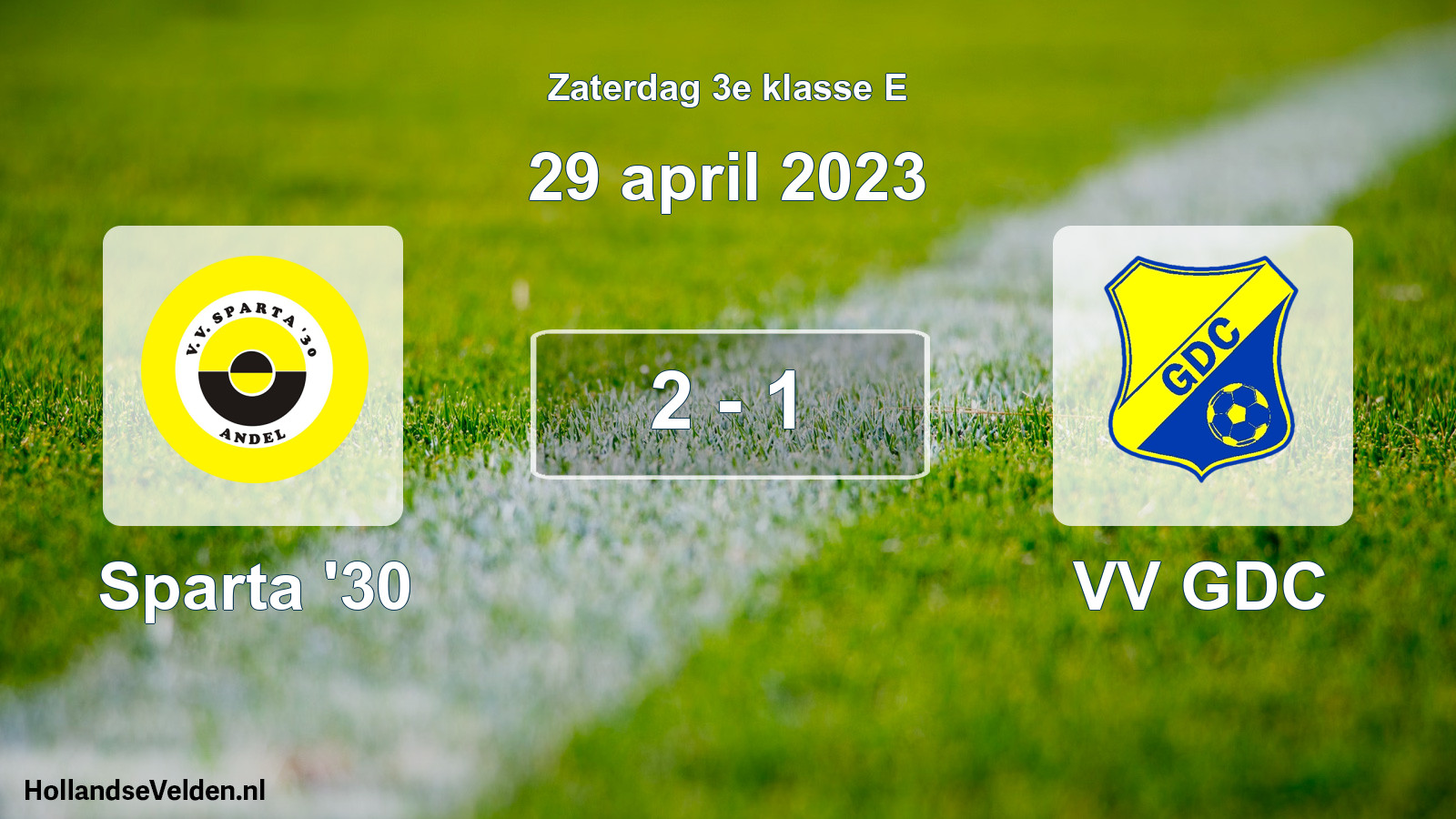 Total number of matches played: Sparta '30 - VV GDC 2 - 1 (29 April 2023)