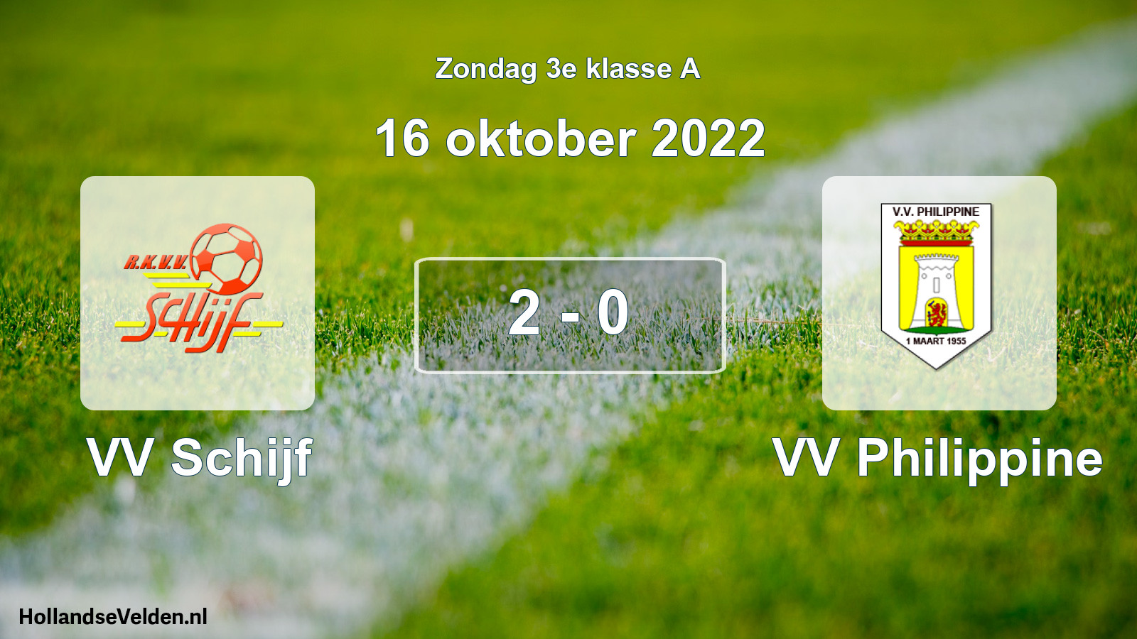 Total number of matches played: VV Schijf - VV Philippine 2 - 0 (16 October 2022)