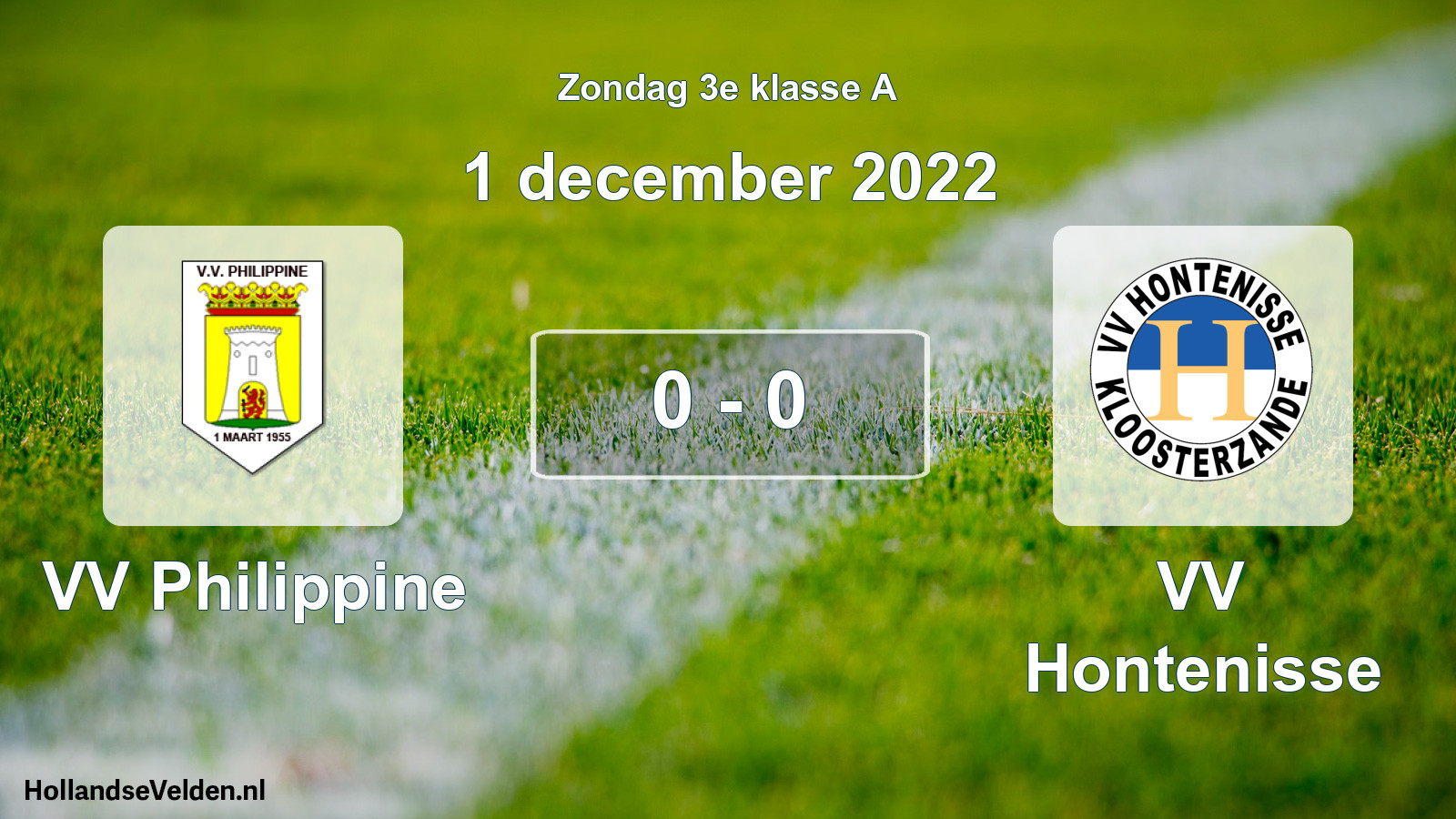 Total number of matches played: VV Philippine - VV Hontenisse 0 - 0 (1 December 2022)