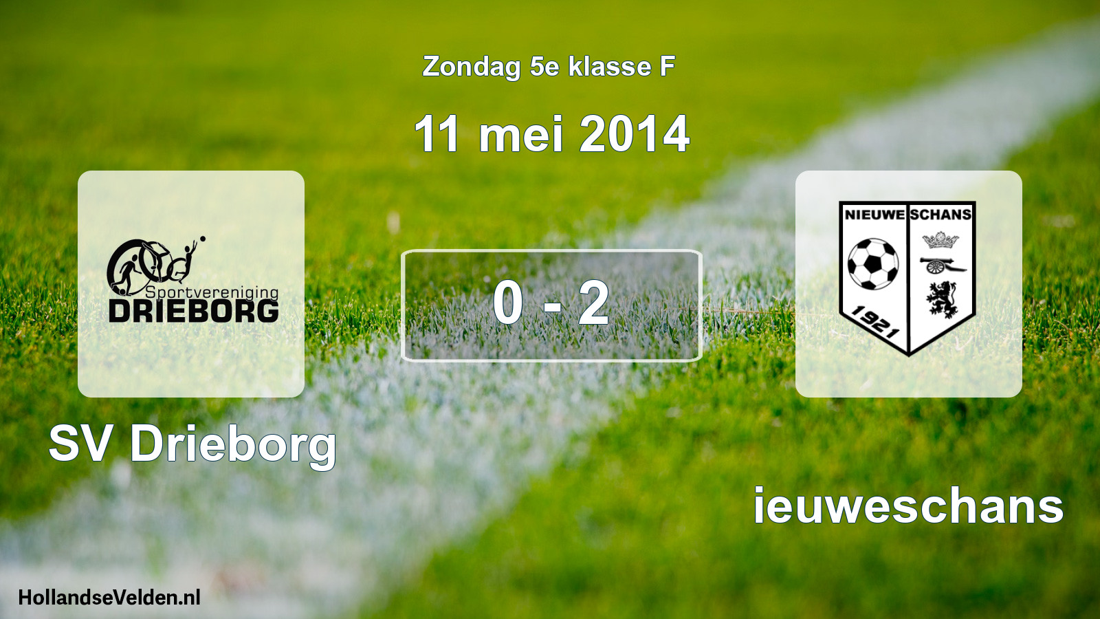 Total number of matches played: SV Drieborg - Nieuweschans 0 - 2 (11 May 2014)