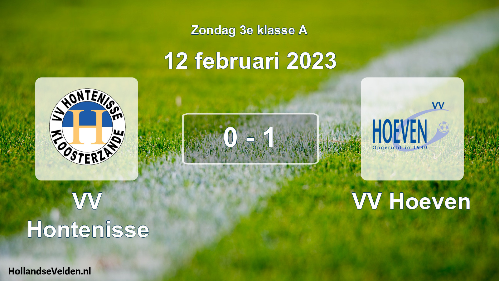 Total number of matches played: VV Hontenisse - VV Hoeven 0 - 1 (12 February 2023)