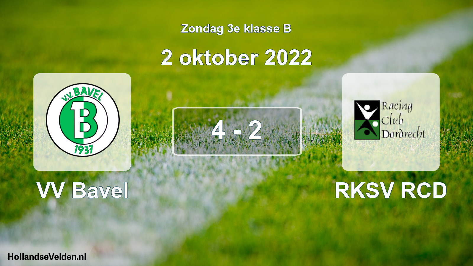 Total number of matches played: VV Bavel - RKSV RCD 4 - 2 (2 October 2022)