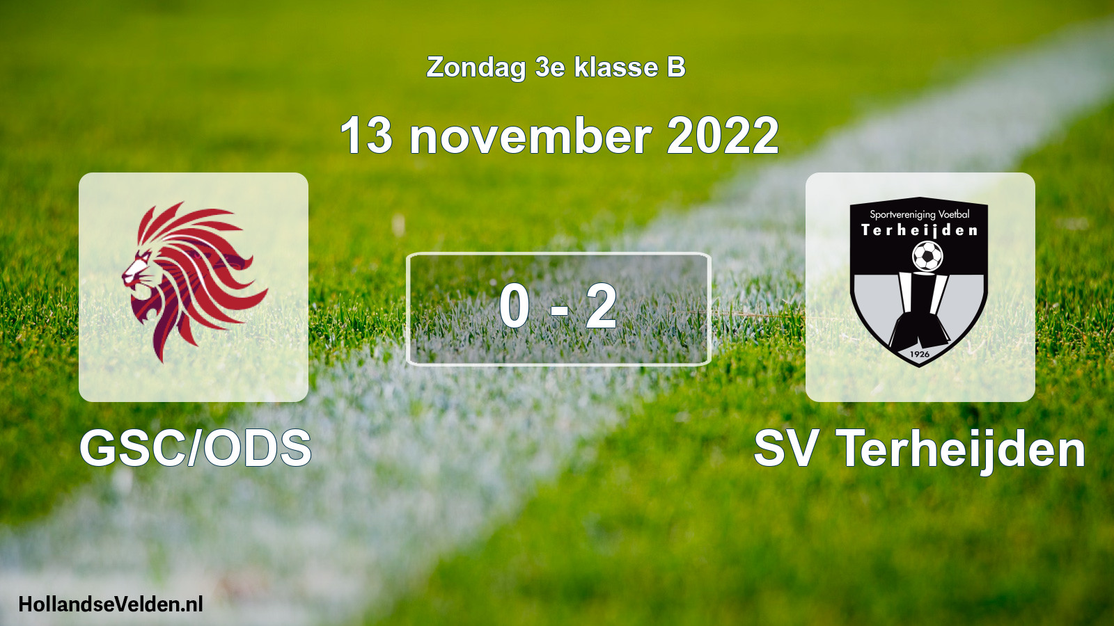 Total number of matches played: GSC/ODS - SV Terheijden 0 - 2 (13 November 2022)