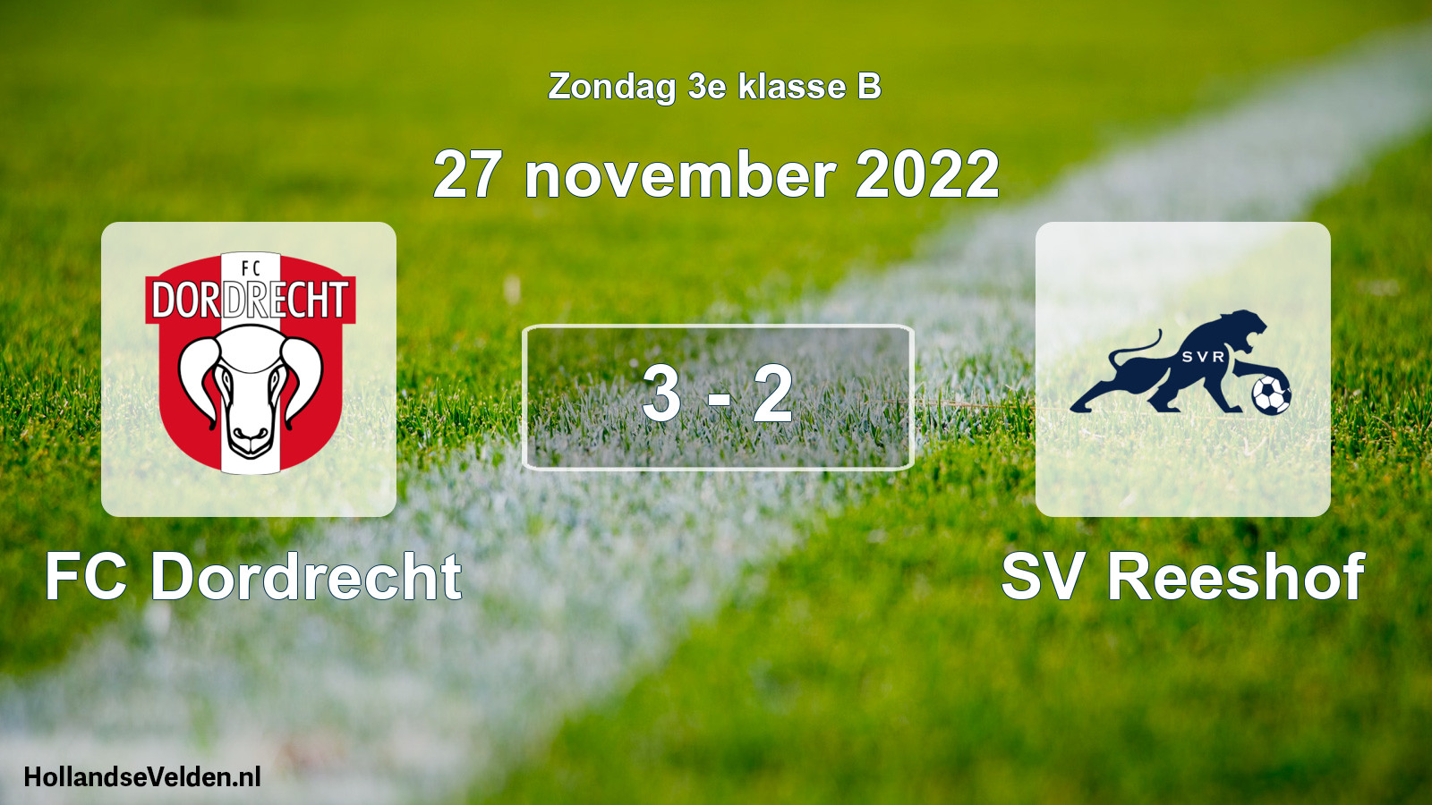 Total number of matches played: FC Dordrecht - SV Reeshof 3 - 2 (27 November 2022)