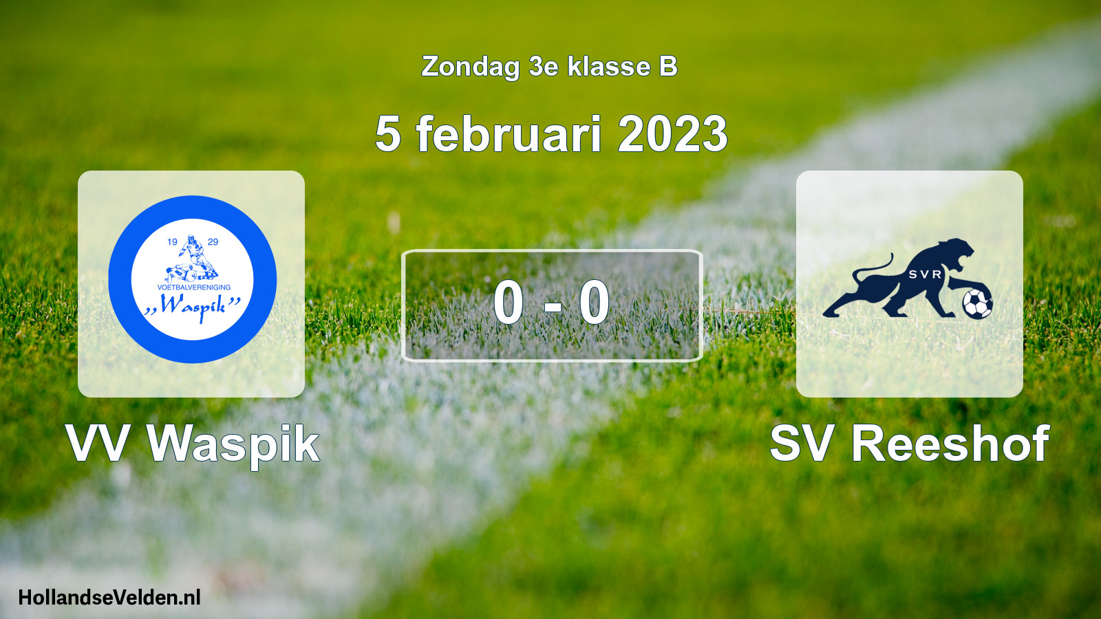 Total number of matches played: VV Waspik - SV Reeshof 0 - 0 (5 February 2023)