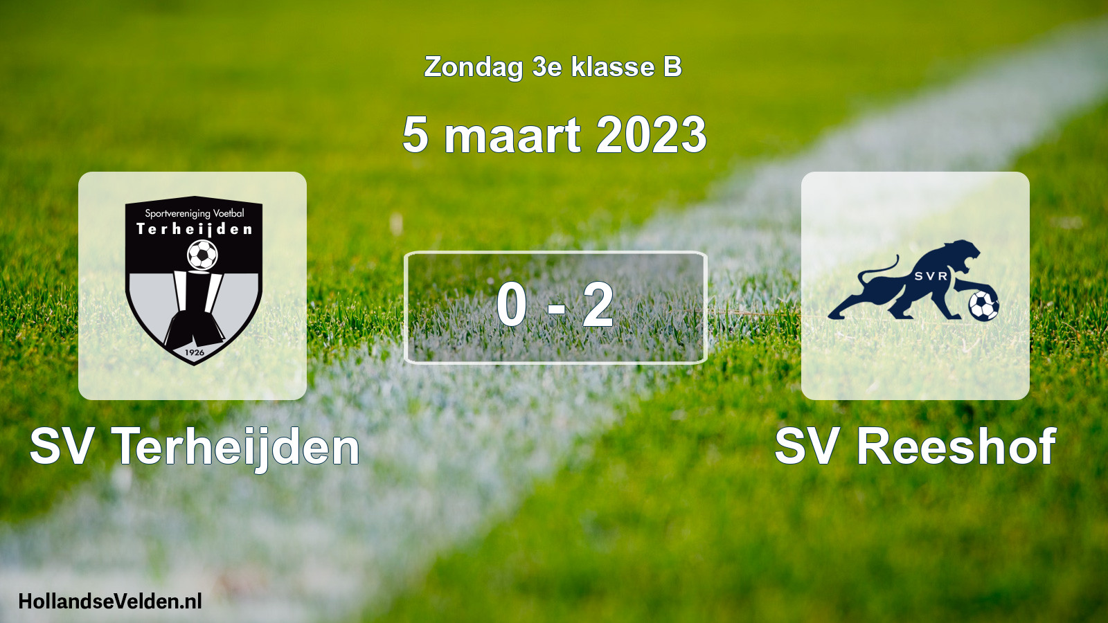 Total number of matches played: SV Terheijden - SV Reeshof 0 - 2 (5 March 2023)