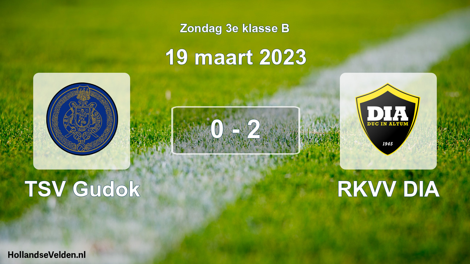 Total number of matches played: TSV Gudok - RKVV DIA 0 - 2 (19 March 2023)