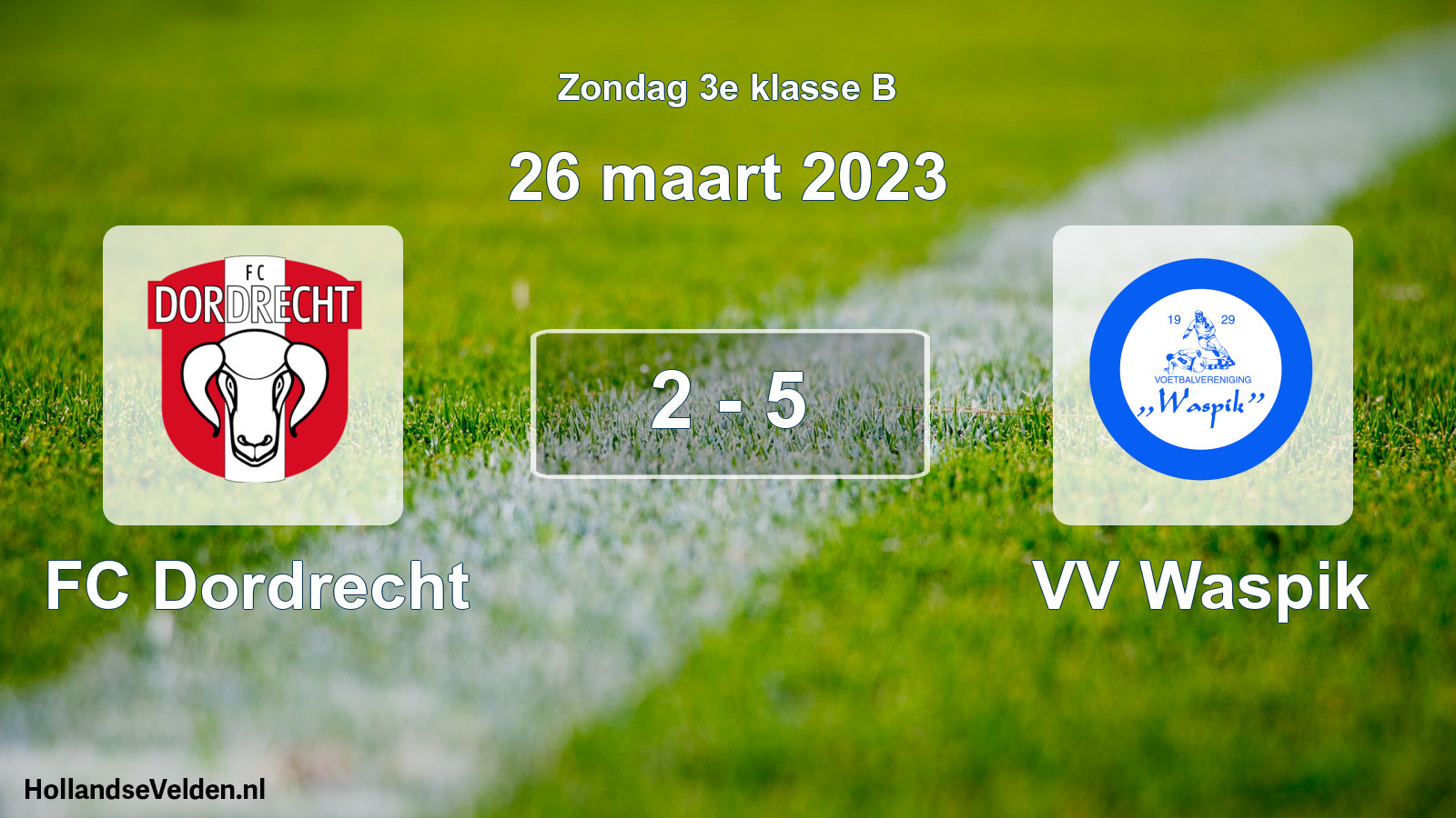Total number of matches played: FC Dordrecht - VV Waspik 2 - 5 (26 March 2023)