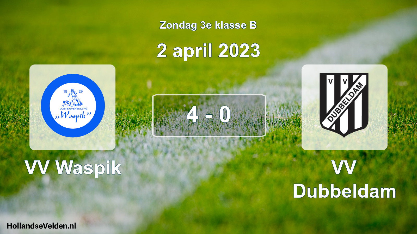 Total number of matches played: VV Waspik - VV Dubbeldam 4 - 0 (2 April 2023)