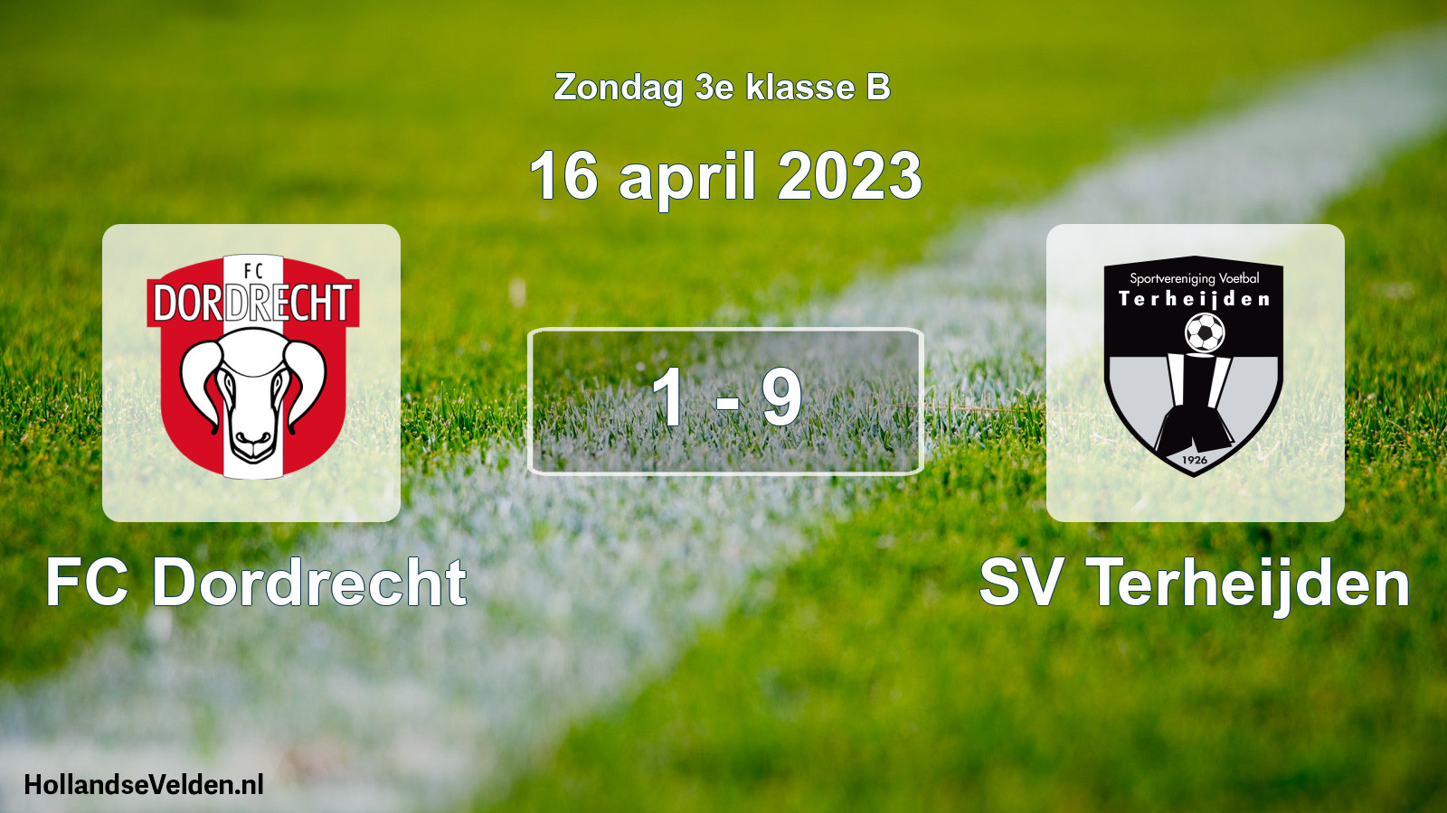 Total number of matches played: FC Dordrecht - SV Terheijden 1 - 9 (16 April 2023)
