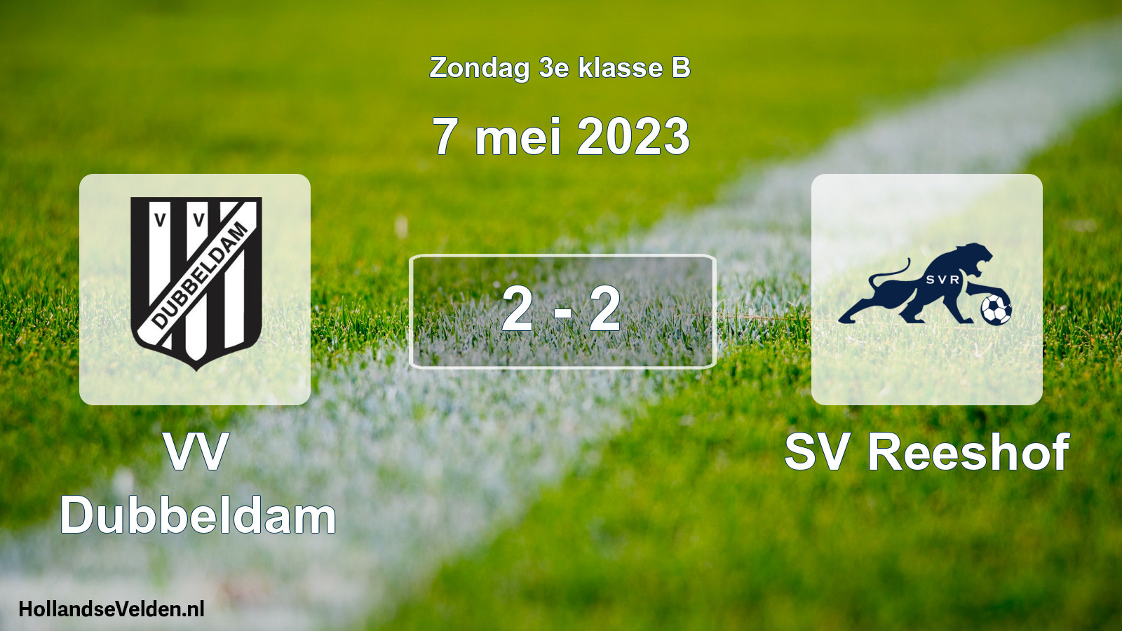 Total number of matches played: VV Dubbeldam - SV Reeshof 2 - 2 (7 May 2023)