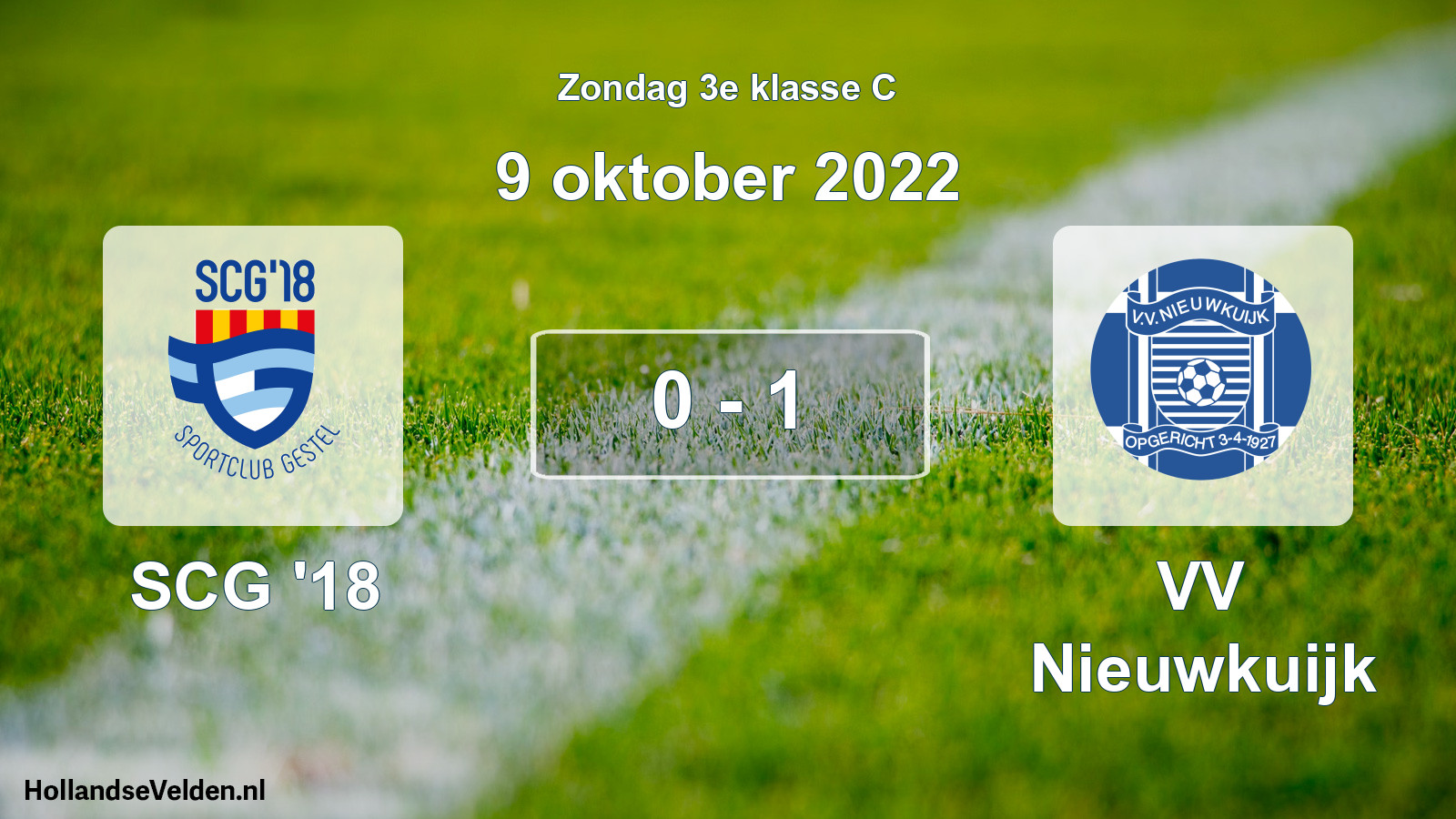 Total number of matches played: SCG '18 - VV Nieuwkuijk 0 - 1 (9 October 2022)