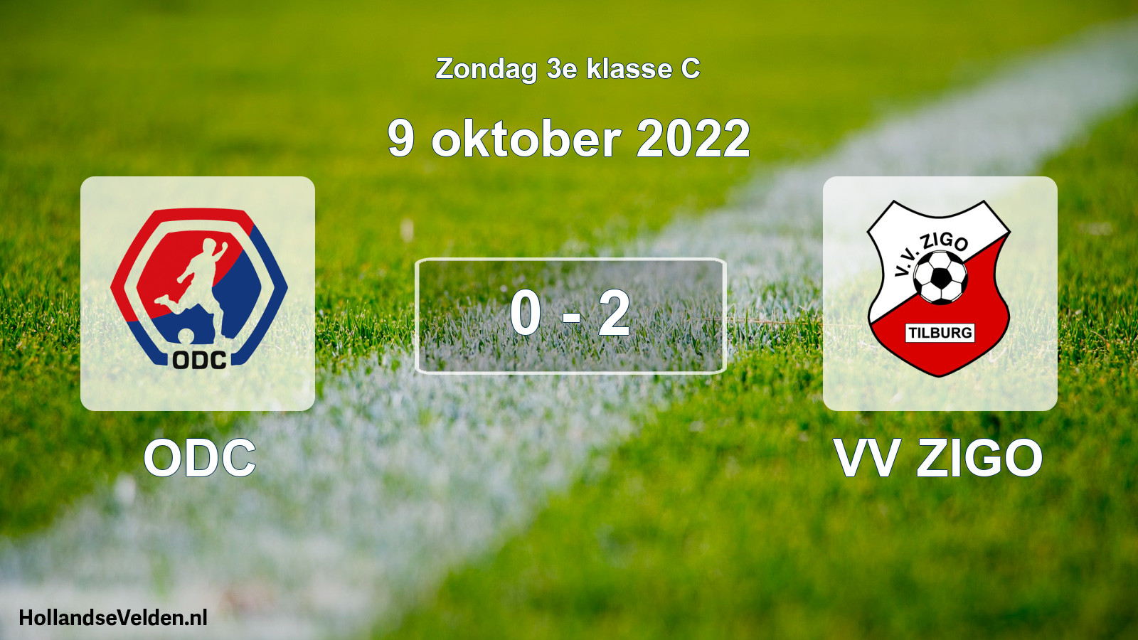 Total number of matches played: ODC - VV ZIGO 0 - 2 (9 October 2022)