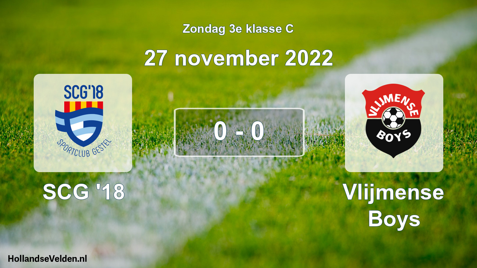 Total number of matches played: SCG '18 - Vlijmense Boys 0 - 0 (27 November 2022)