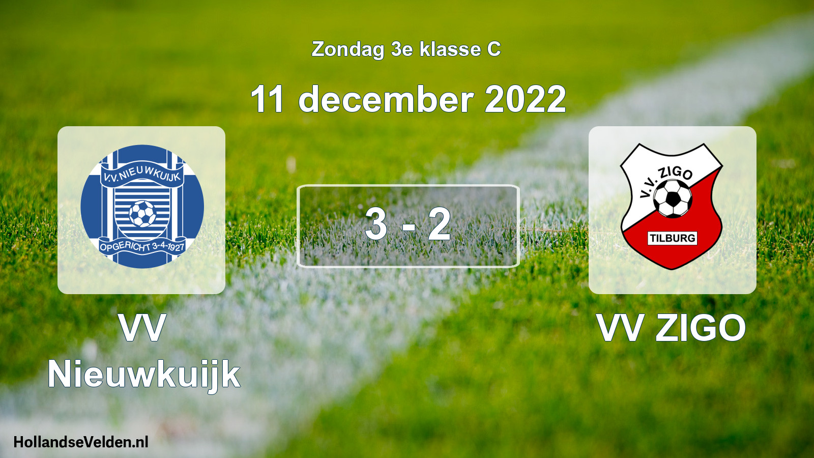 Total number of matches played: VV Nieuwkuijk - VV ZIGO 3 - 2 (11 December 2022)
