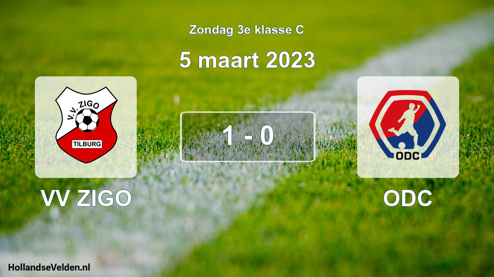 Total number of matches played: VV ZIGO - ODC 1 - 0 (5 March 2023)