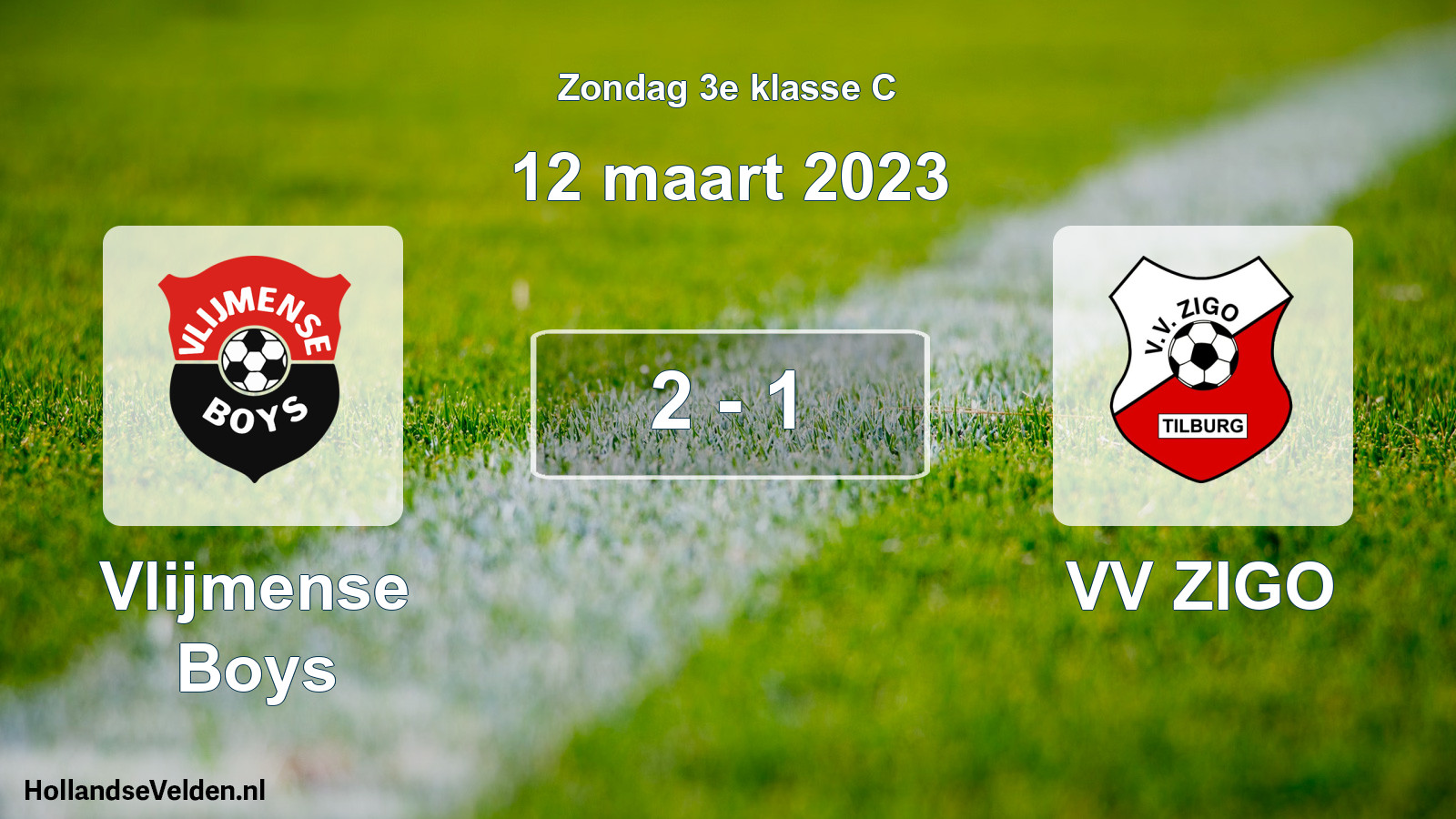Total number of matches played: Vlijmense Boys - VV ZIGO 2 - 1 (12 March 2023)