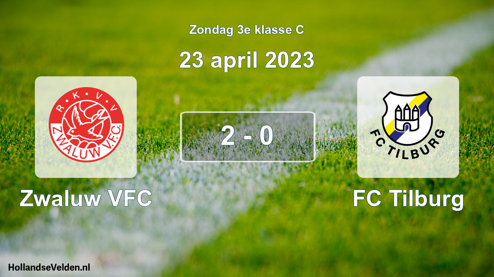 Total number of matches played: Zwaluw VFC - FC Tilburg 2 - 0 (23 April 2023)