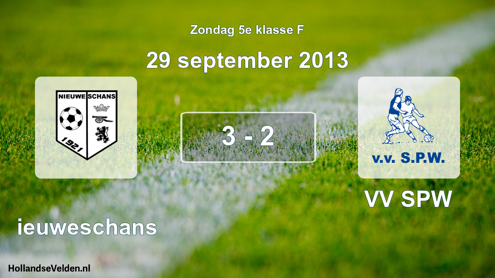 Total number of matches played: Nieuweschans - VV SPW 3 - 2 (29 September 2013)
