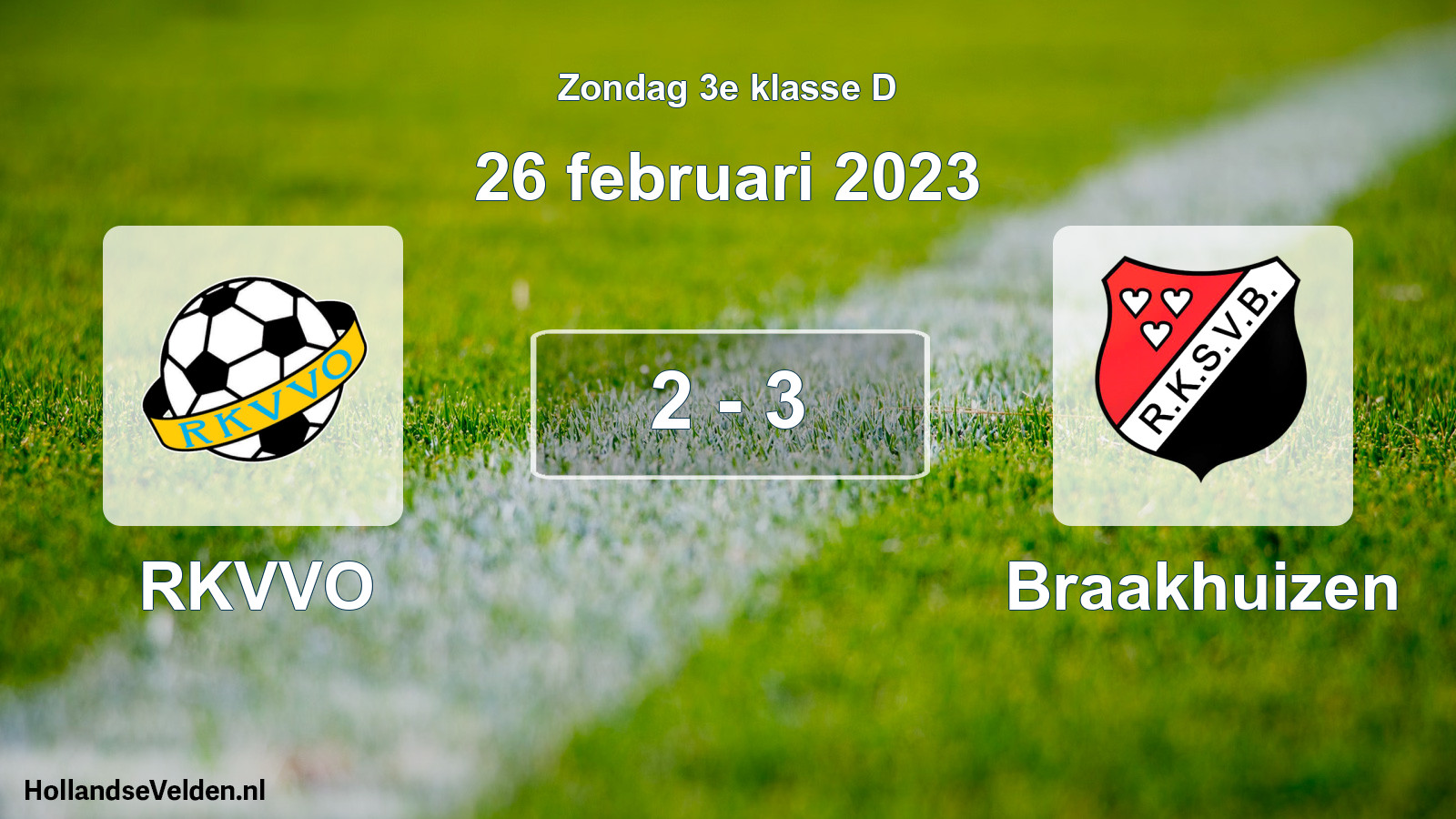 Total number of matches played: RKVVO - Braakhuizen 2 - 3 (26 February 2023)