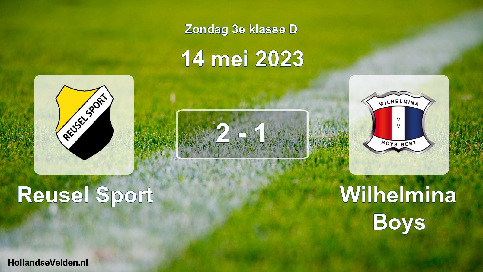 Total number of matches played: Reusel Sport - Wilhelmina Boys 2 - 1 (14 May 2023)