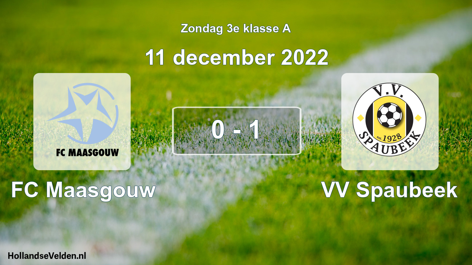 Total number of matches played: FC Maasgouw - VV Spaubeek 0 - 1 (11 December 2022)