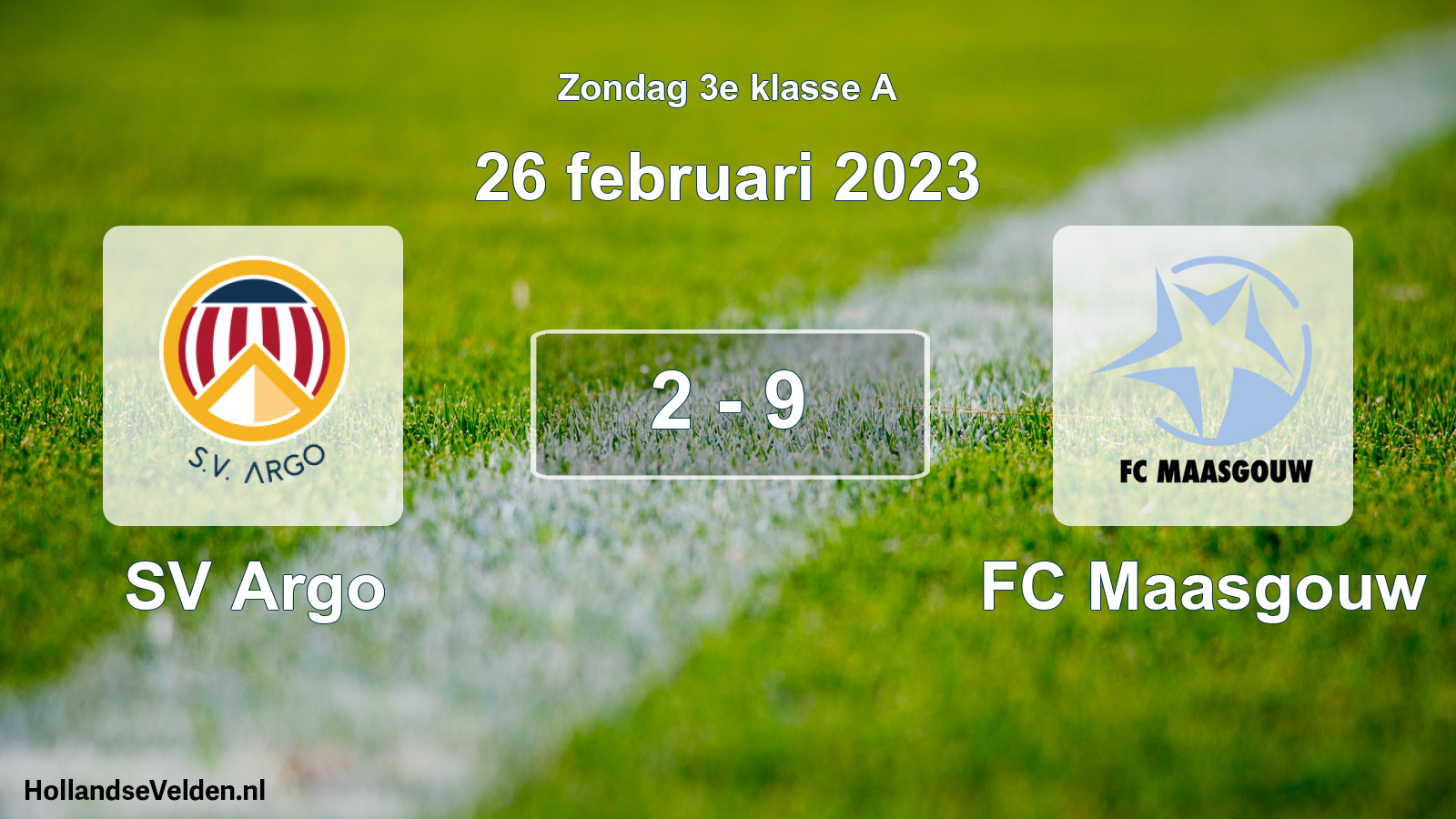 Total number of matches played: SV Argo - FC Maasgouw 2 - 9 (26 February 2023)
