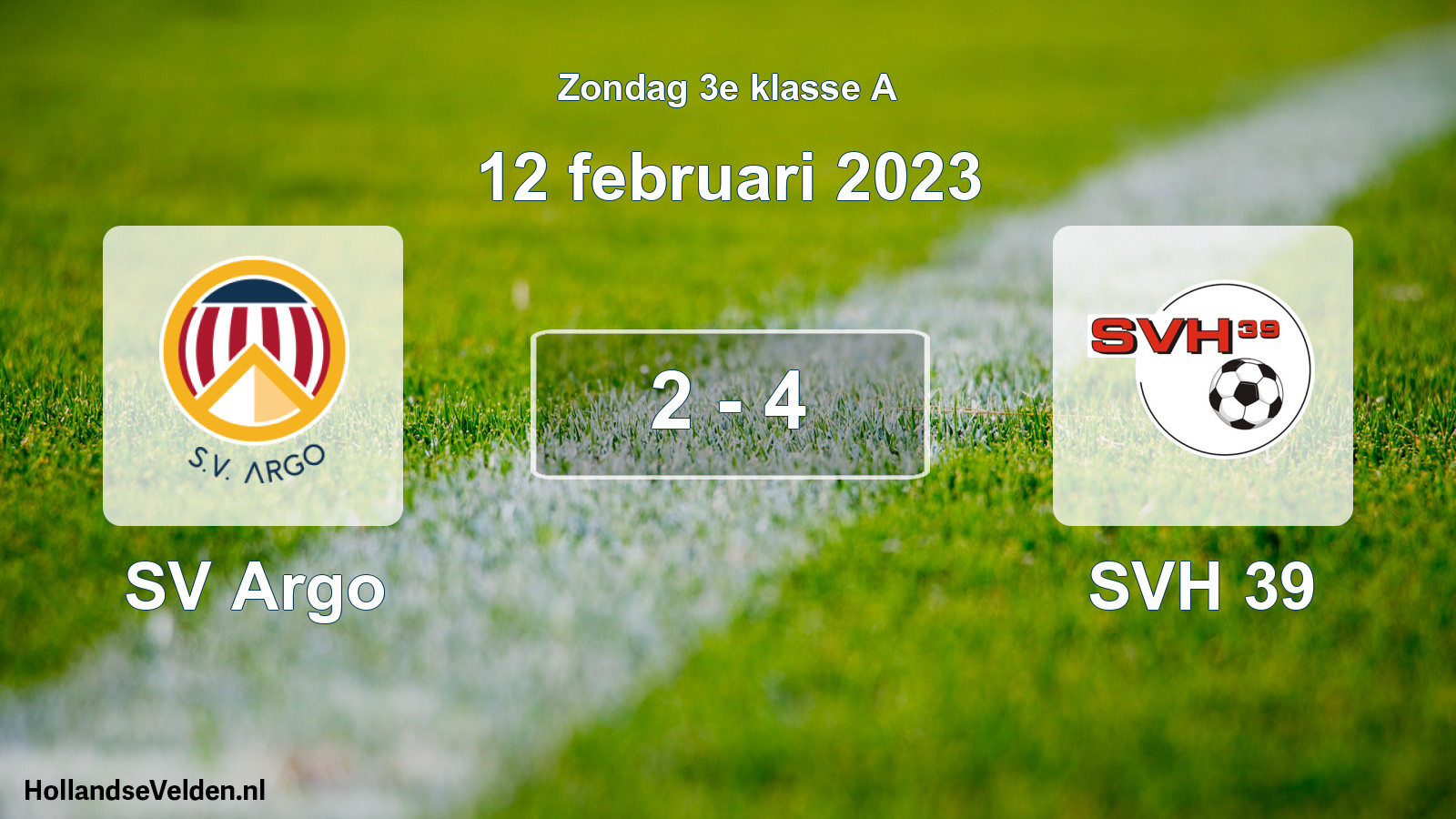 Total number of matches played: SV Argo - SVH 39 2 - 4 (12 February 2023)