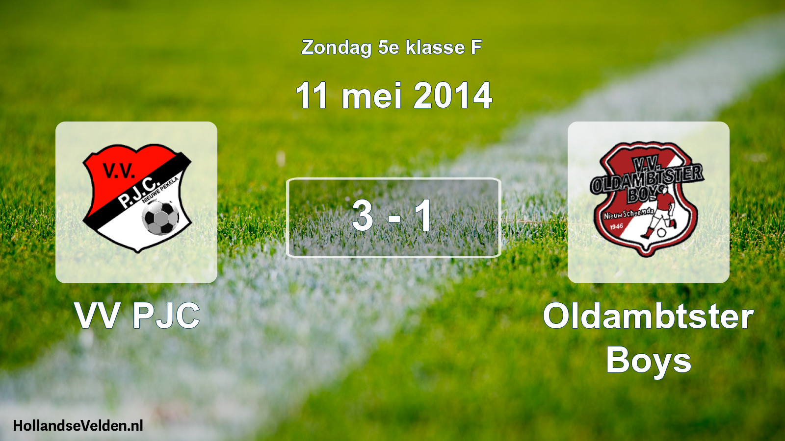Total number of matches played: VV PJC - Oldambtster Boys 3 - 1 (11 May 2014)