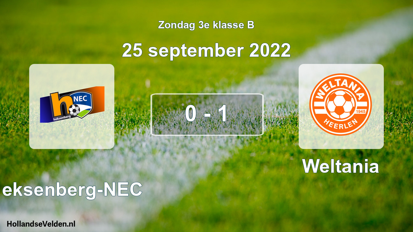 Total number of matches played: Heksenberg-NEC - Weltania 0 - 1 (25 September 2022)