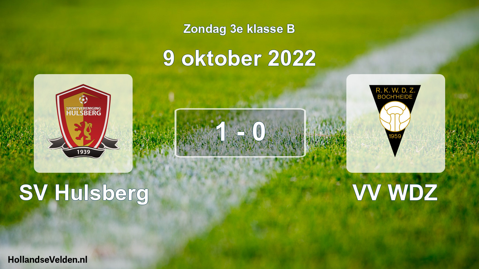 Total number of matches played: SV Hulsberg - VV WDZ 1 - 0 (9 October 2022)
