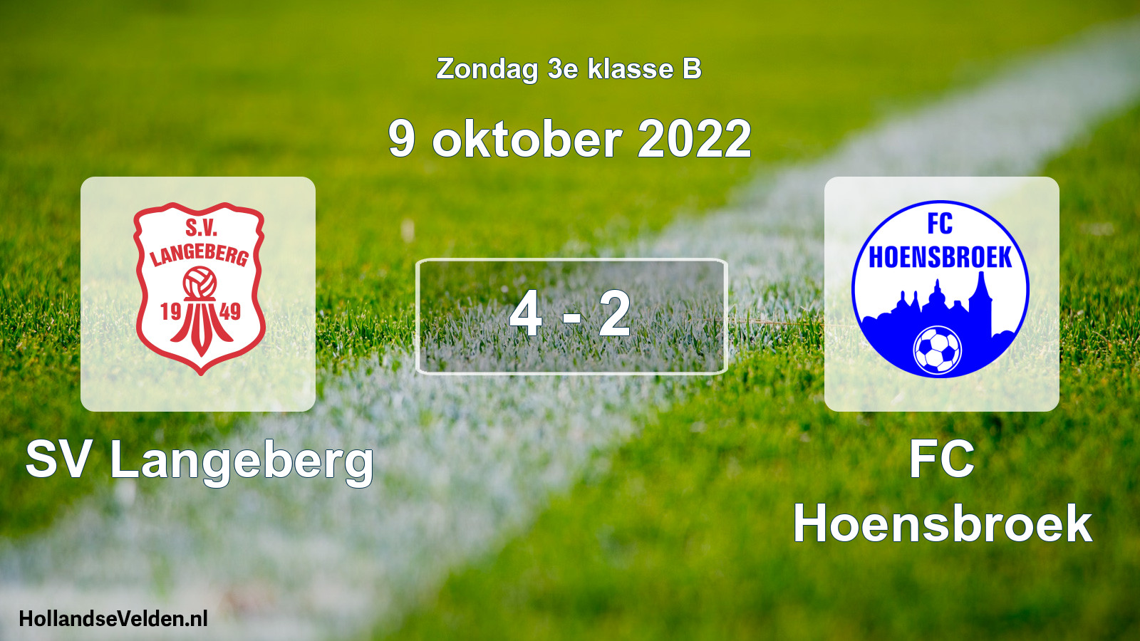 Total number of matches played: SV Langeberg - FC Hoensbroek 4 - 2 (9 October 2022)