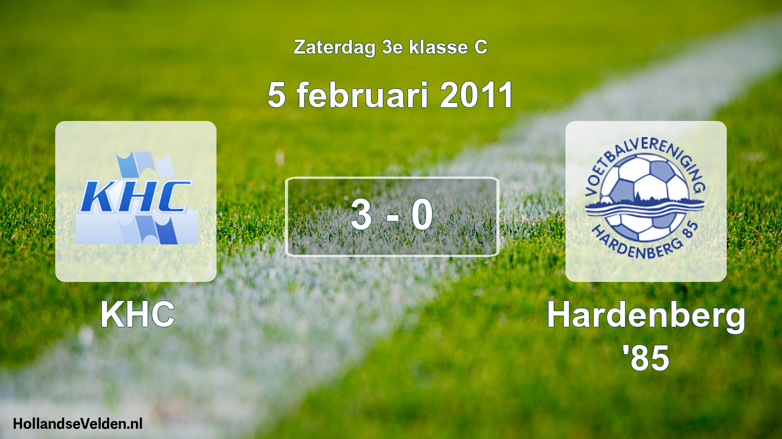 Total number of matches played: KHC - Hardenberg '85 3 - 0 (5 February 2011)