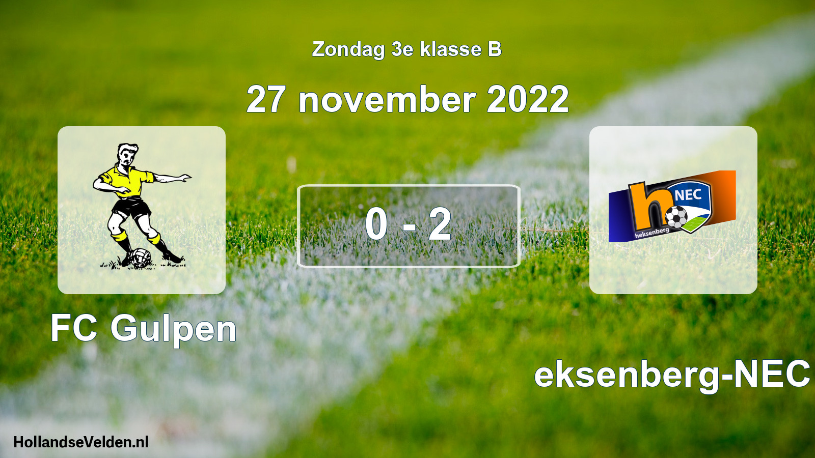 Total number of matches played: FC Gulpen - Heksenberg-NEC 0 - 2 (27 November 2022)