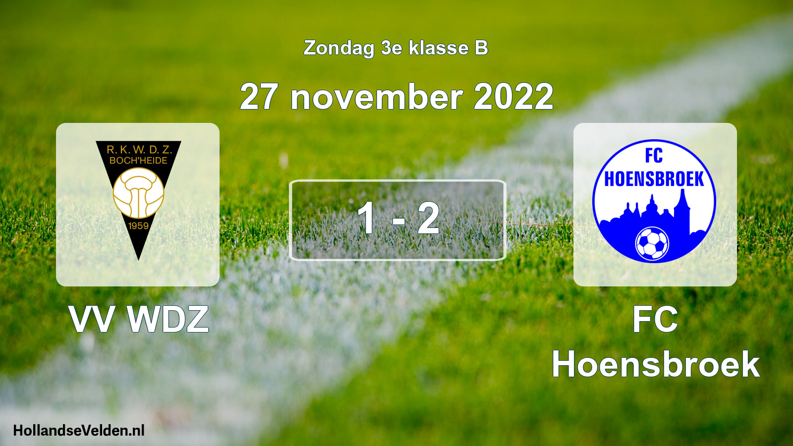 Total number of matches played: VV WDZ - FC Hoensbroek 1 - 2 (27 November 2022)