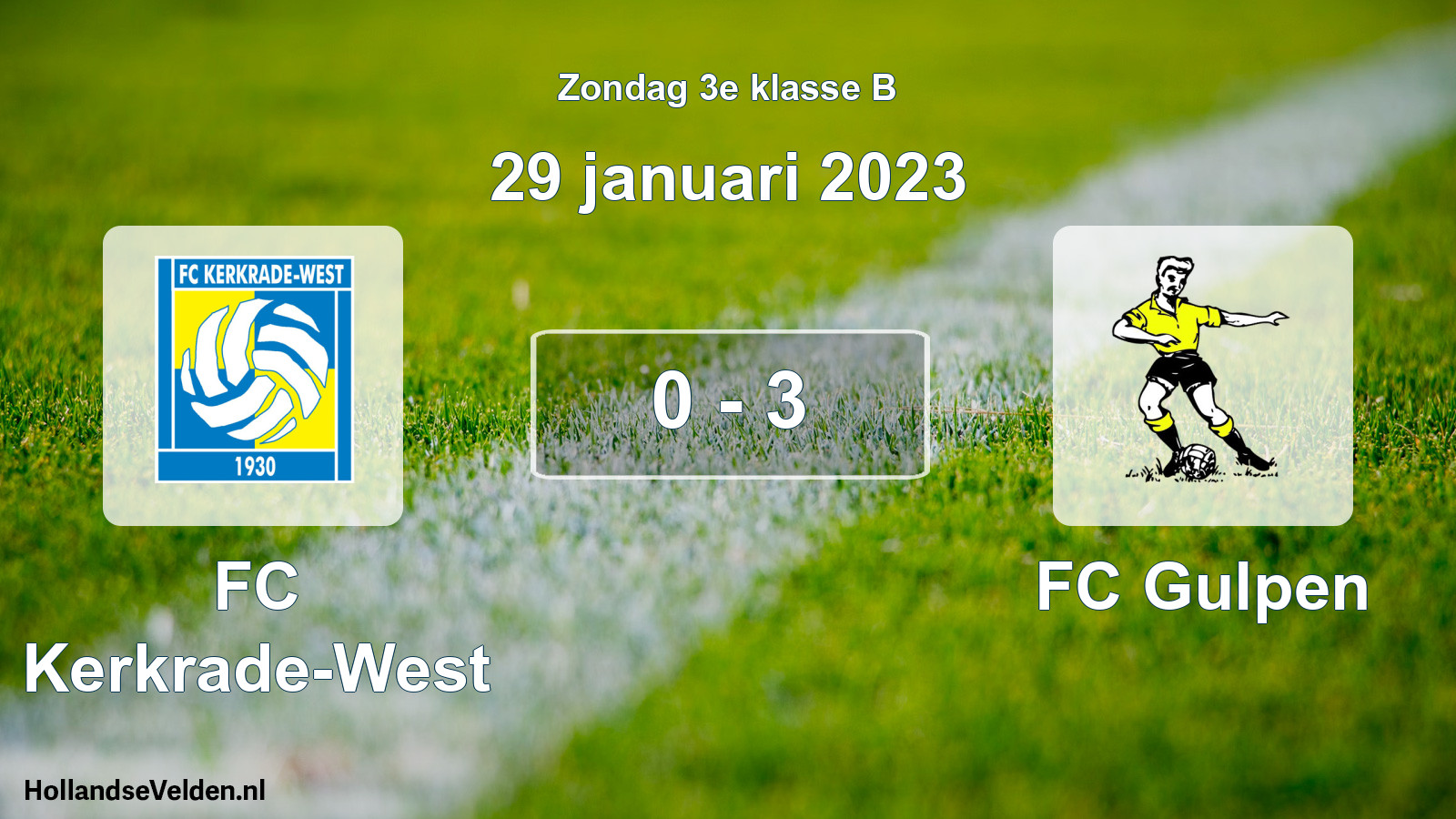 Total number of matches played: FC Kerkrade-West - FC Gulpen 0 - 3 (29 January 2023)