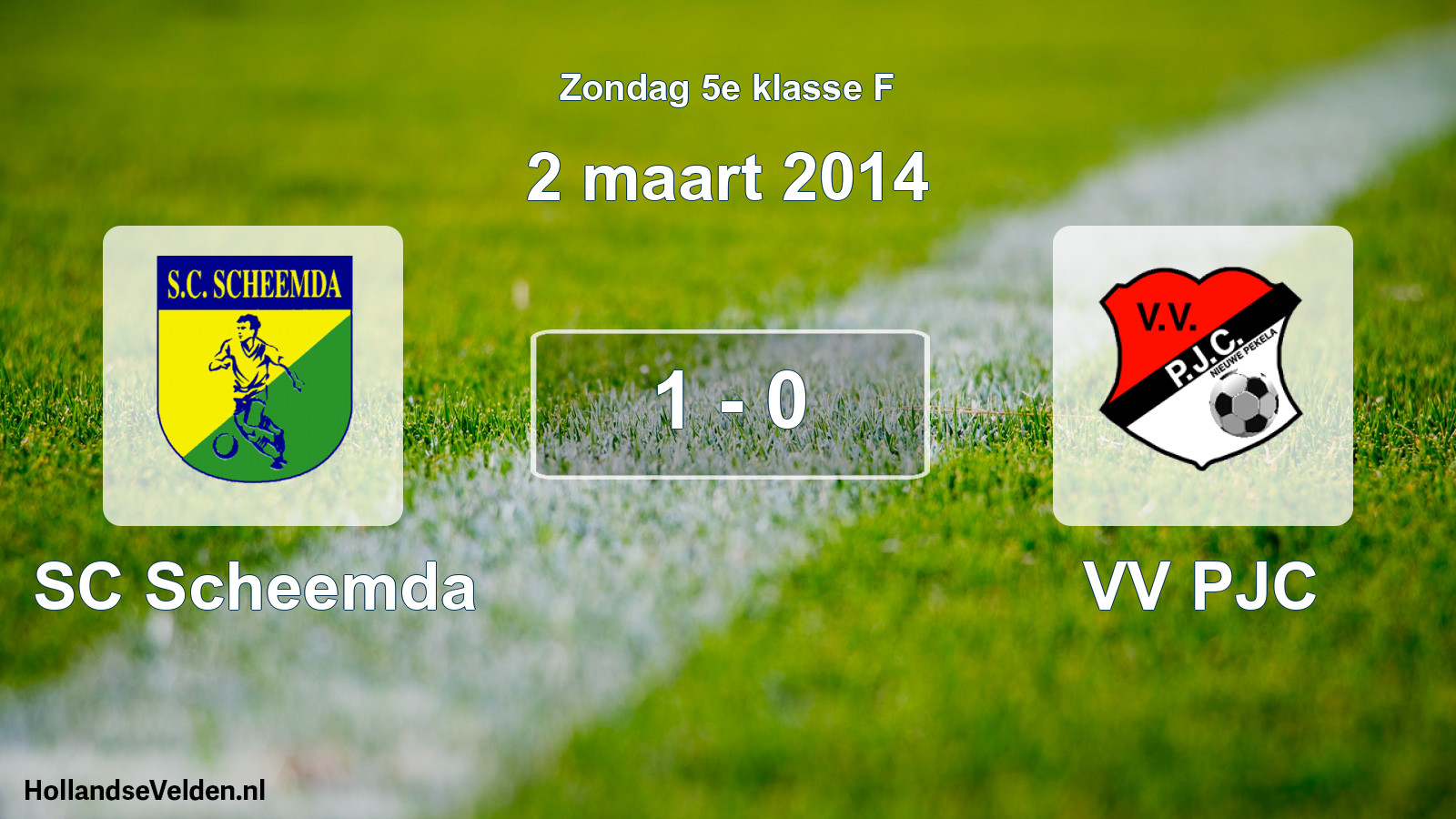 Total number of matches played: SC Scheemda - VV PJC 1 - 0 (2 March 2014)