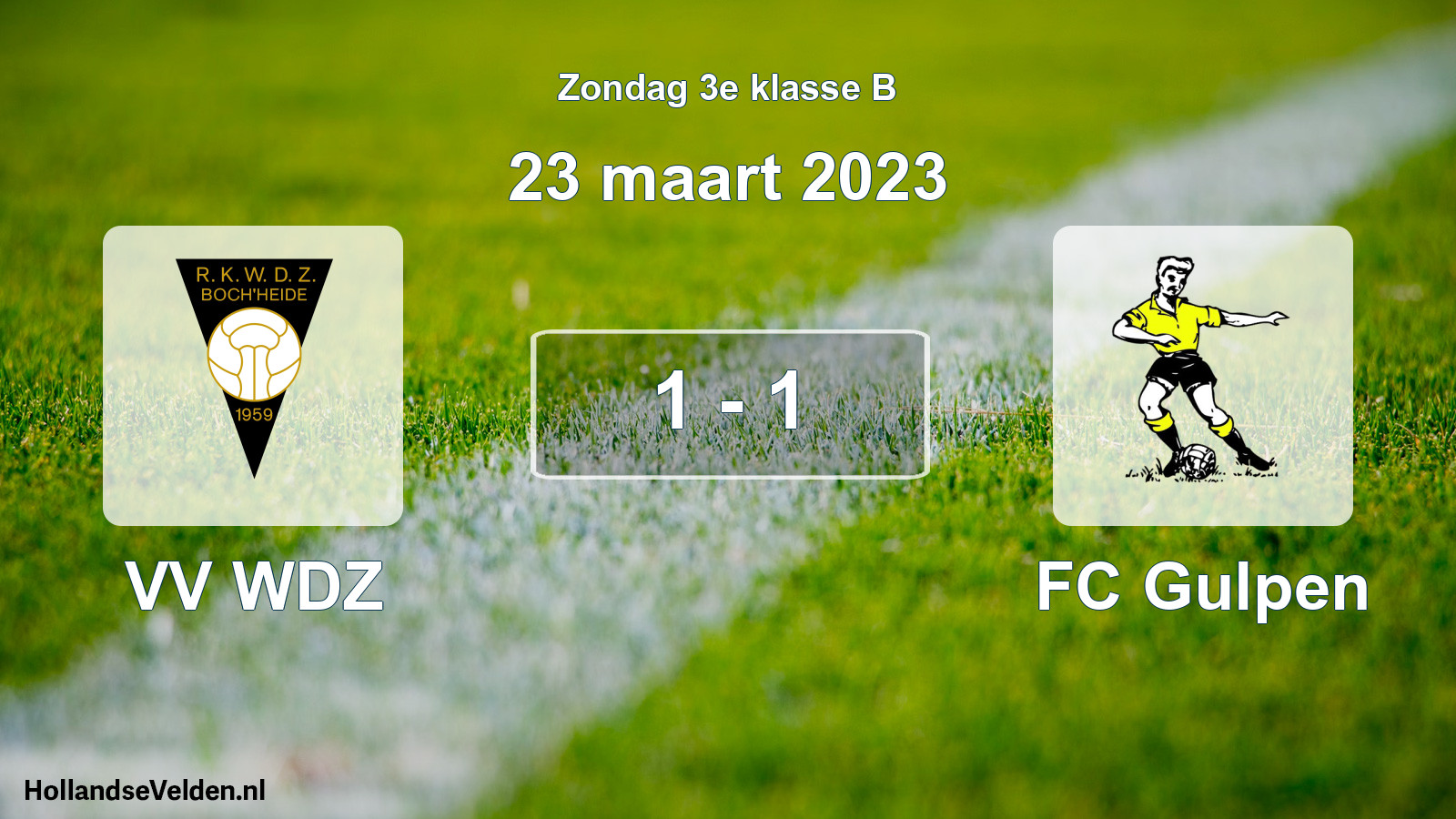 Total number of matches played: VV WDZ - FC Gulpen 1 - 1 (23 March 2023)